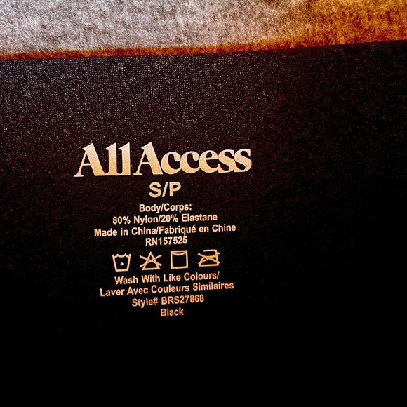 All Access Bandier Center Stage Legging S Black Shine Shiny Spandex High Waist - Picture 10 of 10